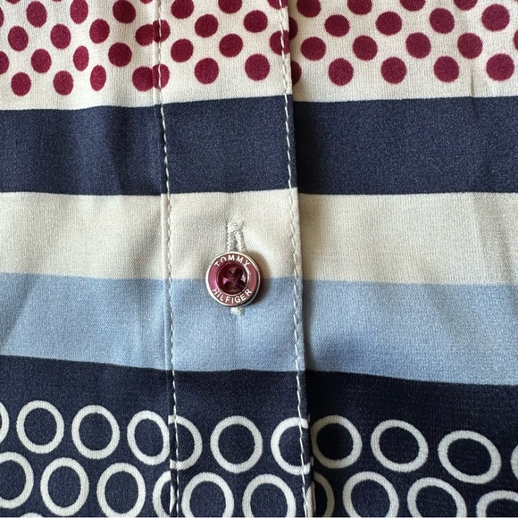 Tommy Hilfiger Sleeveless Blouse - Burgundy and Navy - Picture 4 of 6